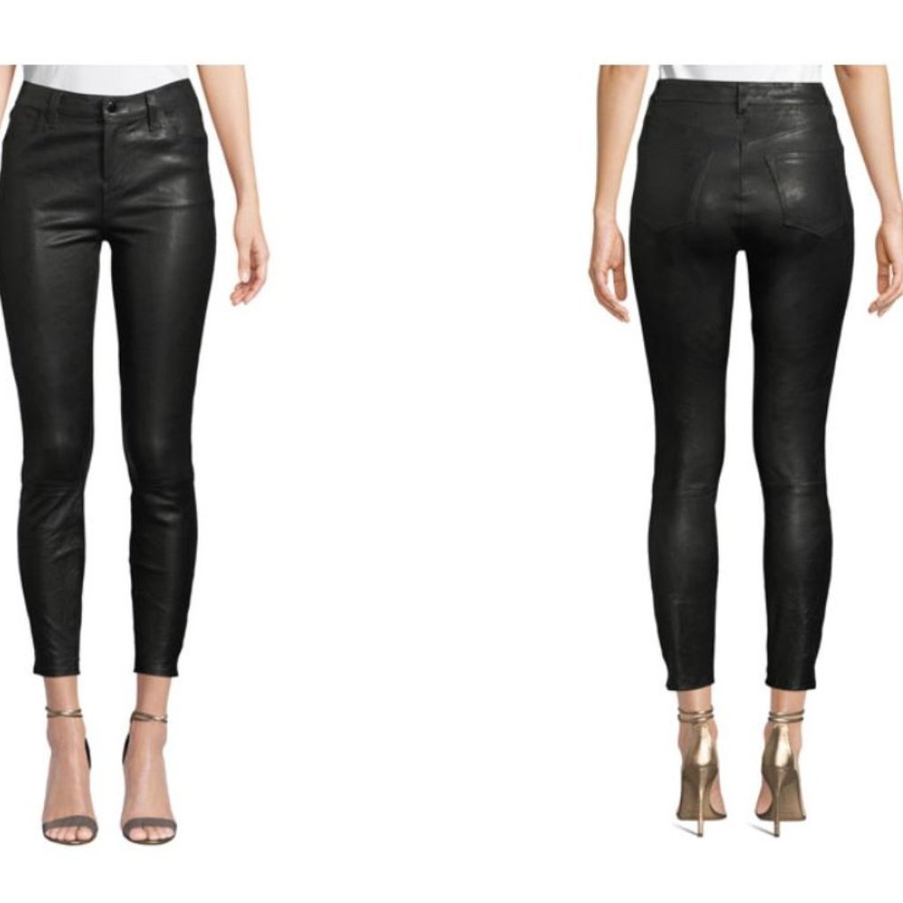 Jbrand leather (not leather coated) jeans